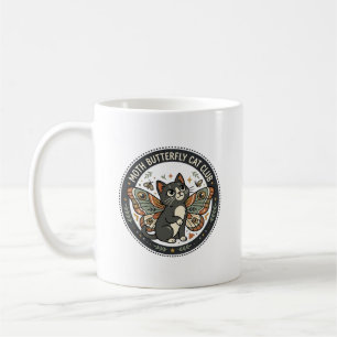 Motten Schmetterling Katze POD Vektor Kunst - Mott Kaffeetasse