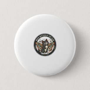 Motten Schmetterling Katze POD Vektorkunst - Motte Button