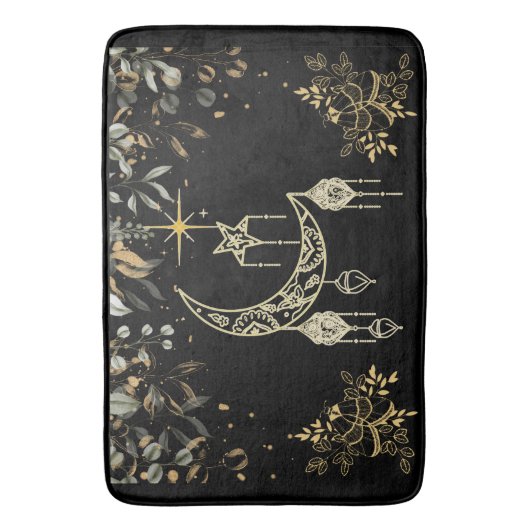 Motten und Mondfeier  Badematte (Vorderseite Vertikal)