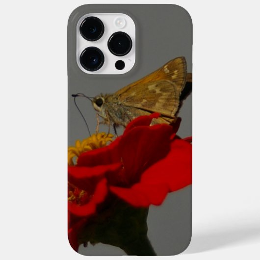 Motten und Rotes Zinnia Case-Mate iPhone Hülle (Rückseite)