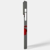 Motten und Rotes Zinnia Case-Mate iPhone Hülle (Rückseite / Links)