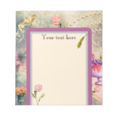 Motten und Stiefmütterchen Personalisiert Romantis Notizblock (Vorderseite)