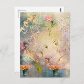 Motten und Stiefmütterchen Postkarte (Vorne/Hinten)