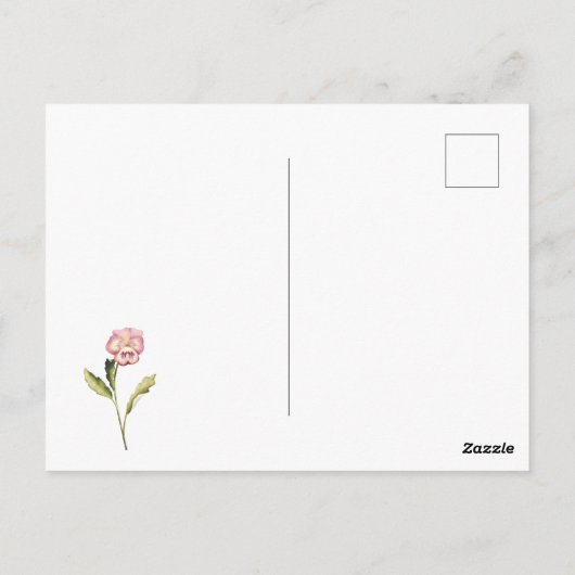 Motten und Stiefmütterchen Postkarte (Rückseite)