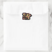 Mottenherbst Quadratischer Aufkleber (Tasche)