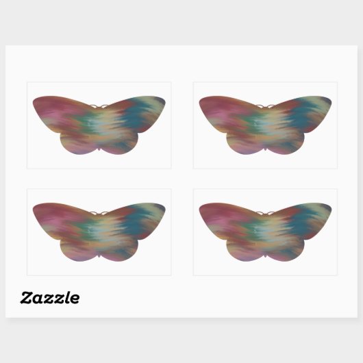 Mottenkleber im Akrylstil Rechteckiger Aufkleber (Blatt)