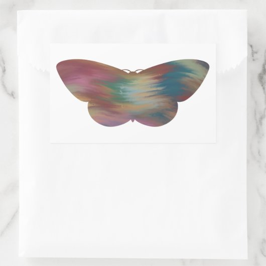 Mottenkleber im Akrylstil Rechteckiger Aufkleber (Tasche)