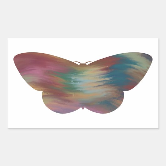 Mottenkleber im Akrylstil Rechteckiger Aufkleber (Vorderseite)