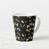 Mottenschmetterlingsmuster Latte-Tasse Milchtasse (Rechte Ecke)