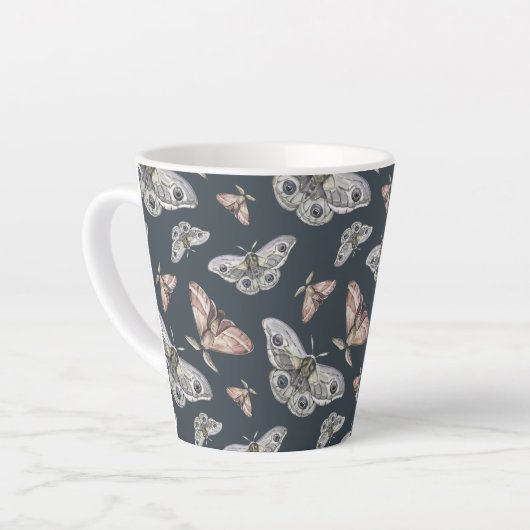 Mottenschmetterlingsmuster Latte-Tasse Milchtasse (Linke Ecke)