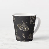 Mottenschmetterlingsmuster Latte-Tasse Milchtasse (Rechte Ecke)