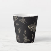 Mottenschmetterlingsmuster Latte-Tasse Milchtasse (Vorderseite)