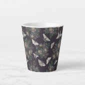 Mottenschmetterlingsmuster Latte-Tasse Milchtasse (Vorderseite)