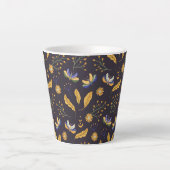 Mottenschmetterlingsmuster Latte-Tasse Milchtasse (Vorderseite)