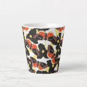Mottenschmetterlingsmuster Latte-Tasse Milchtasse (Vorderseite)