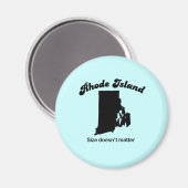 Motto der Insel Rhode - Größe spielt keine Rolle Magnet (Vorderseite/Rückseite)