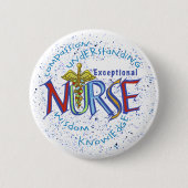 Motto der Krankenschwester Button (Vorderseite)