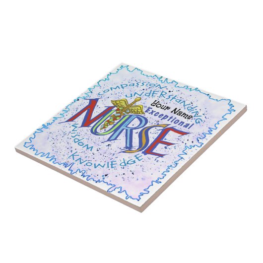 Motto der Krankenschwester Fliese (Seite)