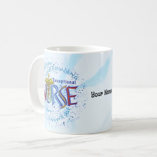 Motto der Krankenschwester Kaffeetasse (Vorderseite Links)