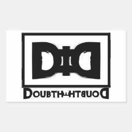 Motto der Verschwörungstheorie: Zweifel Rechteckiger Aufkleber