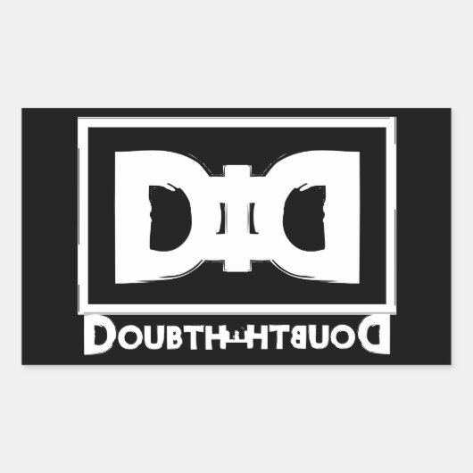 Motto der Verschwörungstheorie: Zweifel Rechteckiger Aufkleber (Vorderseite)