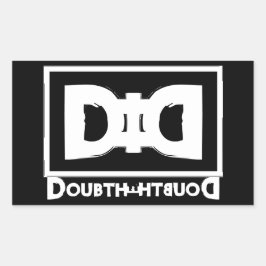 Motto der Verschwörungstheorie: Zweifel Rechteckiger Aufkleber