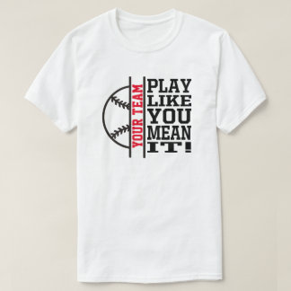 Motto des benutzerdefinierten Baseball-Team-Shirts T-Shirt