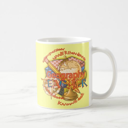 Motto des Geographie-Lehrers Kaffeetasse (Rechts)