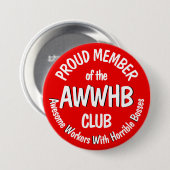 Motto des schrecklichen Chefs v1.1 Button (Vorne & Hinten)