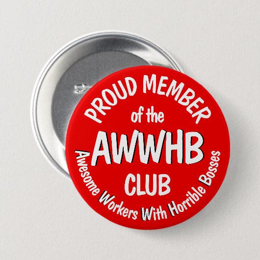 Motto des schrecklichen Chefs v1.1 Button (Vorne & Hinten)