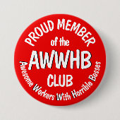 Motto des schrecklichen Chefs v1.1 Button (Vorderseite)