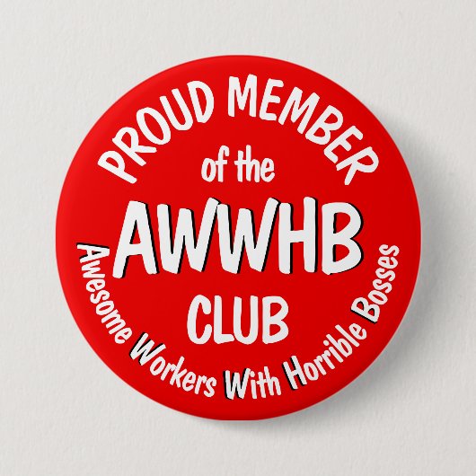 Motto des schrecklichen Chefs v1.1 Button (Vorderseite)