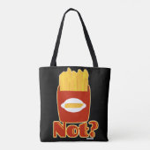 Motto "Fry Not Fun French Fries Spaß" Tasche (Rückseite)