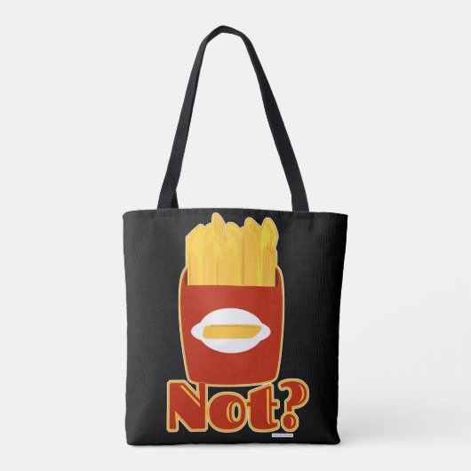 Motto "Fry Not Fun French Fries Spaß" Tasche (Rückseite)