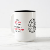 Motto "Funny Engineers" Zweifarbige Tasse (Vorderseite Links)