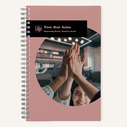 Motto für das coole Team Image Hair Stylist-Logo Notizblock (Vorderseite)