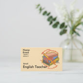 Motto für Englischlehrer Visitenkarte (Stehend Vorderseite)
