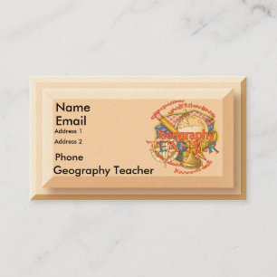 Motto für Geografielehrer  Visitenkarte
