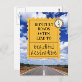 Motto "Inspiration Life Postcard" Postkarte (Vorne/Hinten)