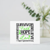 Motto "Krebserkrankungen bei Lymphomen" Postkarte (Stehend Vorderseite)