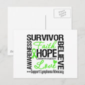 Motto "Krebserkrankungen bei Lymphomen" Postkarte (Vorne/Hinten)