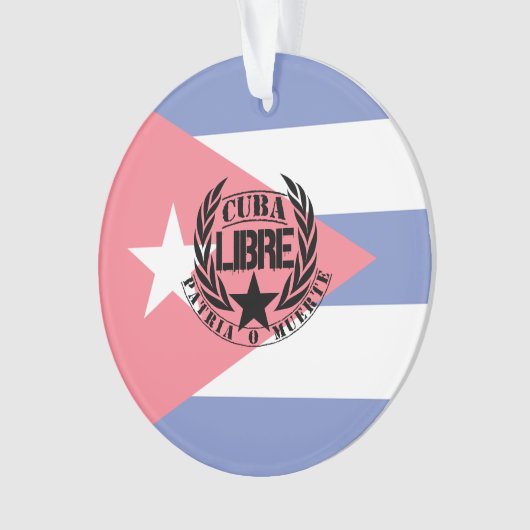 Motto-Lorbeer Kubas Libre Ornament (Vorderseite)