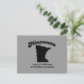 Motto Minnesota - Land mit 10.000 Seen Postkarte (Stehend Vorderseite)