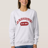 Motto "Naughty Not Me Funny Holiday Fun" Sweatshirt (Vorderseite)