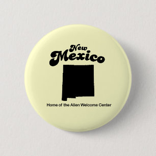 Motto "New Mexico" - Alien Welcome Center Button