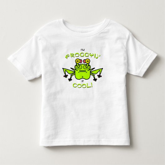 Motto "Sonnige Coolness" (Frosch) v2 Kleinkind T - Kleinkind T-shirt (Vorderseite)