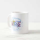 Motto Studentin Krankenschwester Kaffeetasse (Vorderseite Links)