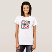 Motto "Überlebende von Hautkrebs" T-Shirt (Vorne ganz)