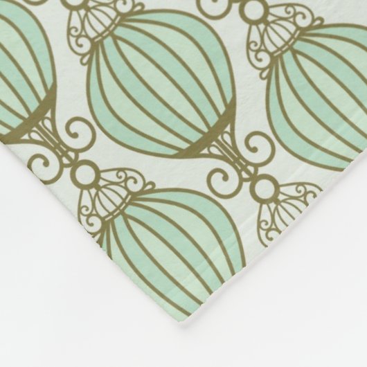 Motton Blau-Muster Fleecedecke (Ecke)