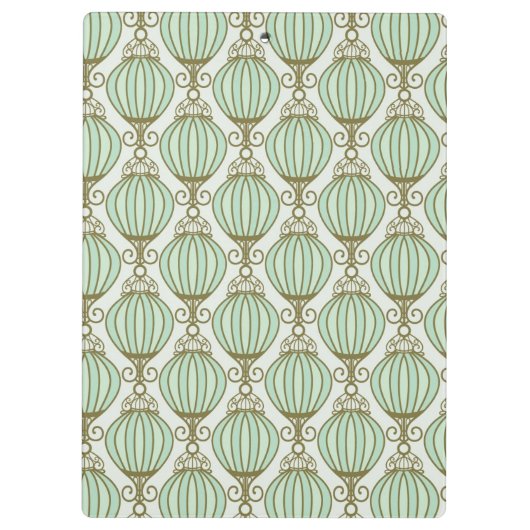 Motton Blau-Muster Klemmbrett (Rückseite)